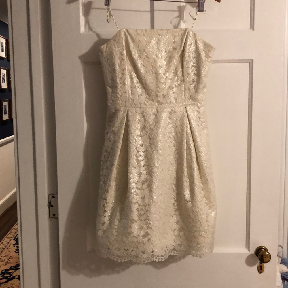 EUC - Size 10 Lilly Pulitzer strapless lace dress